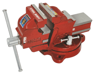 Aries All Steel Bench Vice Double Rib Swivel Base (S.G Iron) Code 501 SR – 80MM