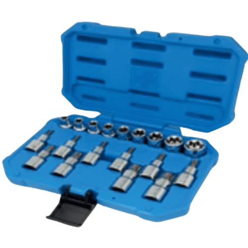 Taparia STES 19 Torx Bit Sockets & E-Sockets Set - 1/2 Sq. Dr. 19Pcs