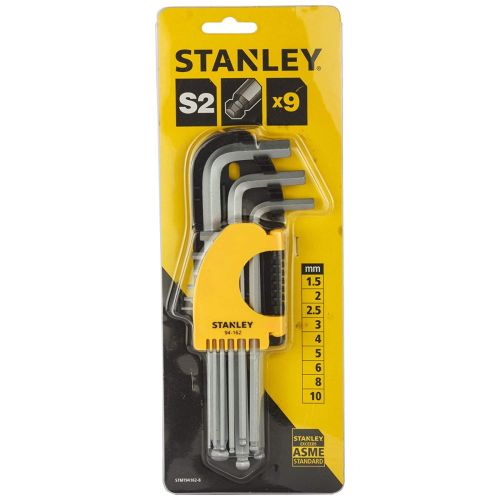 Stanley STMT94162-8 Long Spherical Head Hex Key 9pc